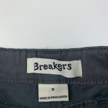 Load image into Gallery viewer, Boys breakers, grey stretch cotton shorts, adjustable, EUC, size 3,  