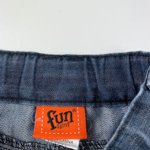 Boys Fun Spirit, dark denim shorts adjustable, robots, FUC, size 1,  