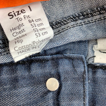 Load image into Gallery viewer, Boys Fun Spirit, dark denim shorts adjustable, robots, FUC, size 1,  