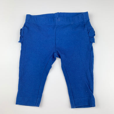 Girls Tiny Little Wonders, blue ruffle leggings, bottoms, EUC, size 0000,  