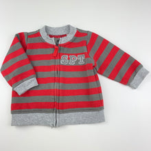 Load image into Gallery viewer, Boys Sprout, fleece lined zip up sweater, jumper, GUC, size 00,  