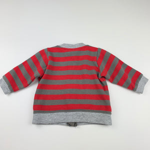 Boys Sprout, fleece lined zip up sweater, jumper, GUC, size 00,  