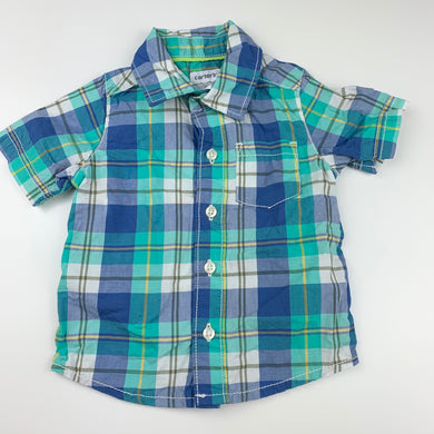 Boys Carters, lightweight cotton short sleeve shirt, GUC, size 6 months,  