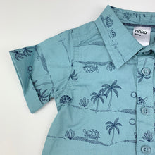 Load image into Gallery viewer, Boys Anko, cotton short sleeve shirt, tortoise, EUC, size 000,  