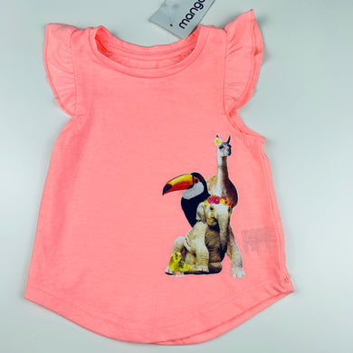 Girls Mango, lightweight t-shirt top, NEW, size 0,  