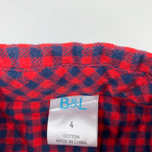Boys B&L, checked cotton long sleeve shirt, GUC, size 4,  