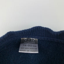 Load image into Gallery viewer, Boys navy, fleece lined sweater, jumper, GUC, size 0,  