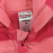 Load image into Gallery viewer, Girls Tiny Little Wonders, pink fleece zip-up hooded jacket, GUC, size 00