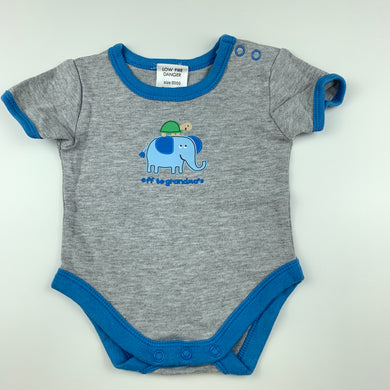 Boys Dymples, grey bodysuit, romper, grandma, GUC, size 0000,  