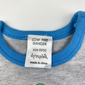 Boys Dymples, grey bodysuit, romper, grandma, GUC, size 0000,  