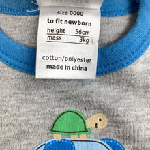Load image into Gallery viewer, Boys Dymples, grey bodysuit, romper, grandma, GUC, size 0000,  