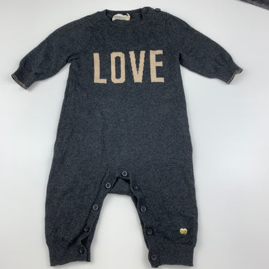 Girls The Bonnie Mob, soft feel cotton and cashmere knitted romper, EUC, size 00,  