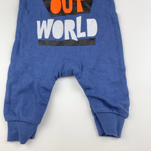 Load image into Gallery viewer, Boys Dymples, blue cotton romper, watch out world, EUC, size 0000,  