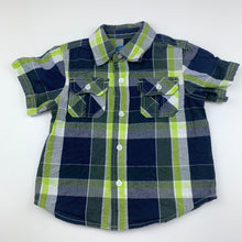 Load image into Gallery viewer, Boys Greendog, checked cotton short-sleeved shirt, GUC, size 2,  