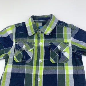 Boys Greendog, checked cotton short-sleeved shirt, GUC, size 2,  