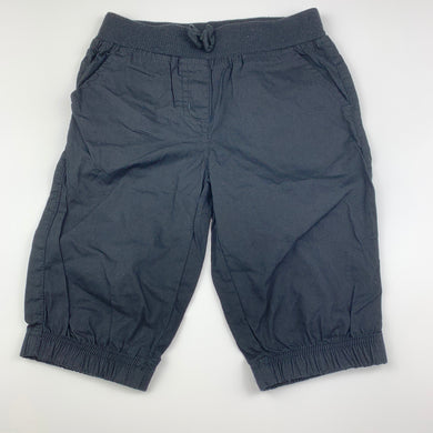 Girls H&T, black lightweight cotton long shorts, elasticated, EUC, size 3,  