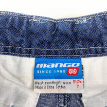 Load image into Gallery viewer, Boys Mango, blue denim cargo shorts, W: 60 cm, GUC, size 7,  