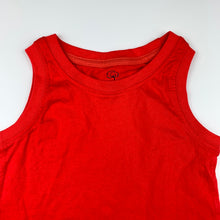 Load image into Gallery viewer, Girls Favourites, red organic cotton singlet top, EUC, size 2,  