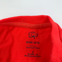 Load image into Gallery viewer, Girls Favourites, red organic cotton singlet top, EUC, size 2,  