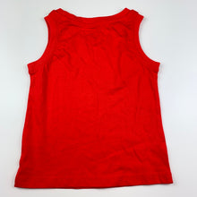 Load image into Gallery viewer, Girls Favourites, red organic cotton singlet top, EUC, size 2,  