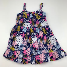 Load image into Gallery viewer, Girls Target, cotton lined linen blend floral dress, EUC, size 1, L:  47 cm
