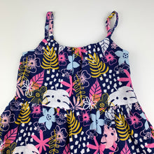 Load image into Gallery viewer, Girls Target, cotton lined linen blend floral dress, EUC, size 1, L:  47 cm