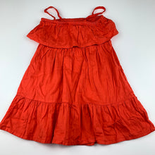 Load image into Gallery viewer, Girls Anko, orange cotton casual summer dress, EUC, size 4, L:  54 cm