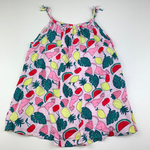 Load image into Gallery viewer, Girls B Collection, lightweight casual summer dress, fruit, EUC, size 2, L:  51 cm