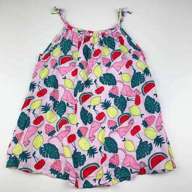 Girls B Collection, lightweight casual summer dress, fruit, EUC, size 2, L:  51 cm