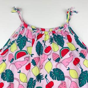 Girls B Collection, lightweight casual summer dress, fruit, EUC, size 2, L:  51 cm