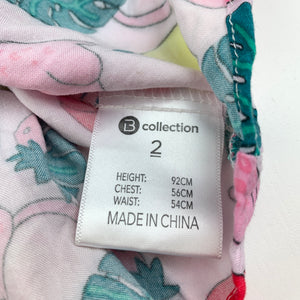 Girls B Collection, lightweight casual summer dress, fruit, EUC, size 2, L:  51 cm