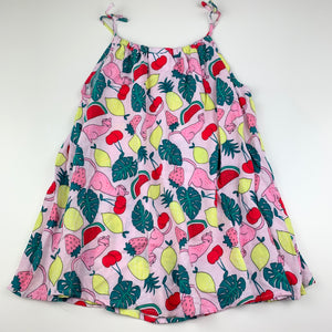 Girls B Collection, lightweight casual summer dress, fruit, EUC, size 2, L:  51 cm
