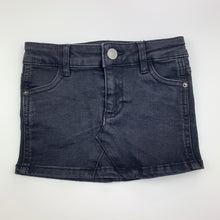 Load image into Gallery viewer, Girls B Collection, black stretch denim skirt, adjustable, GUC, size 2,  