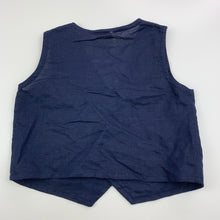Load image into Gallery viewer, Boys Baby Baby, navy lightweight cotton blend vest, waistcoat, EUC, size 1,  