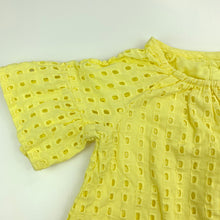 Load image into Gallery viewer, Girls Pumpkin Patch, lined broderie cotton dress, GUC, size 00, L: 35cm