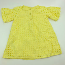 Load image into Gallery viewer, Girls Pumpkin Patch, lined broderie cotton dress, GUC, size 00, L: 35cm