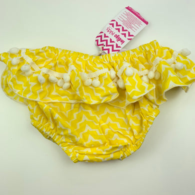 Girls Indigo Kids, lightweight ruffle bloomers, nappy cover, NEW, size 0,  