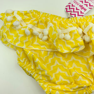 Girls Indigo Kids, lightweight ruffle bloomers, nappy cover, NEW, size 0,  