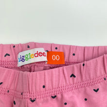 Load image into Gallery viewer, Girls Higgledee, pink stretchy leggings, bottoms, EUC, size 00,  