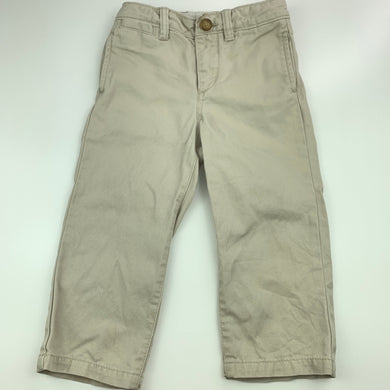 Boys Gap, cotton chino pants, adjustable, inside leg: 31 cm, GUC, size 2,  