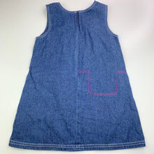 Load image into Gallery viewer, Girls Target, blue denim casual dress, GUC, size 4, L: 55cm