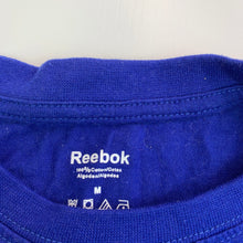 Load image into Gallery viewer, Girls Reebok, blue cotton t-shirt top, armpit to armpit: 44 cm, L: 58 cm, GUC, size 10-12,  