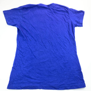 Girls Reebok, blue cotton t-shirt top, armpit to armpit: 44 cm, L: 58 cm, GUC, size 10-12,  
