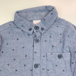 Boys Target, blue cotton long sleeve shirt, GUC, size 2,  