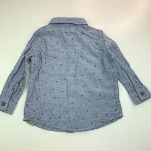Boys Target, blue cotton long sleeve shirt, GUC, size 2,  
