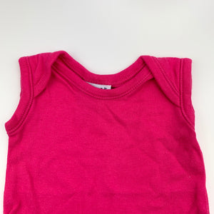 Girls Dymples, pink cotton bodysuit, romper, GUC, size 0000,  