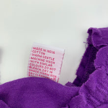 Load image into Gallery viewer, Girls H+T, purple cotton singlet top, GUC, size 000,  