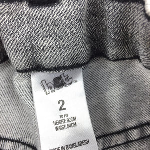Boys H&T, grey denim jeans, adjustable, GUC, size 2
