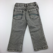 Load image into Gallery viewer, Boys H&amp;T, grey denim jeans, adjustable, GUC, size 2