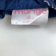 Load image into Gallery viewer, Girls Mango, blue puffer vest, jacket, rainbows, GUC, size 0,  